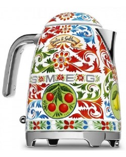 Електрическа кана Smeg - KLF03DGEU, 2400W, 1.7 l, многоцветна, Dolce & Gabbana